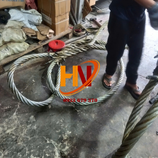 CÁP THÉP D46MM CHẦU (TẾT) 2 ĐẦU VÒNG